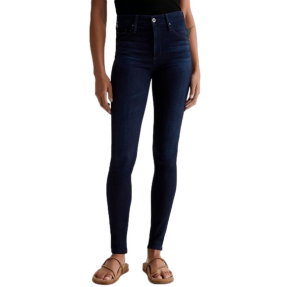 AG Adriano Goldschmied The Farrah Skinny High-Rise Dark Wash Jeans Size 31R - Picture 1 of 13